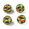 Round Resin Rhinestone Beads OACR-Z035-02B-1
