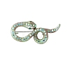 Snake Alloy Rhinestone Brooches for Backpack Clothes JEWB-V003-01P-2