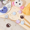  DIY Hedgehog Silicone Beads Knitting Needle Protectors/Knitting Needle Stoppers with Stitch Markerss IFIN-NB0001-57-4