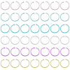 150Pcs 6 Colors Plastic Loose Leaf Book Binder Hinged Rings FIND-TA0010-54A-2