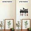 Wood & Alloy Wall Mounted Hook Hangers DIY-WH0606-001-5