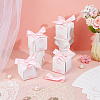 Square Paper Wedding Candy Storage Boxes with Ribbon AJEW-WH0609-744B-4