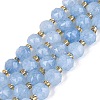 Ombre Effect Dyed Transparent Crackle Glass Beads Strands GLAA-Q111-8MM-01-2
