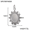 304 Stainless Steel Pendant Cabochon Settings STAS-OY010-29P-2