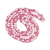 Frosted Crackle Glass Beads Strands GLAA-U001-8mm-M13-3