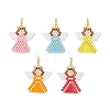 Beaded Angel Charms PALLOY-MZ01207-1