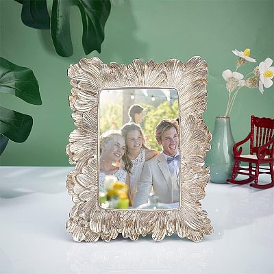 4x6 Inch Embossed Resin Photo Frames AJEW-WH0258-489-1