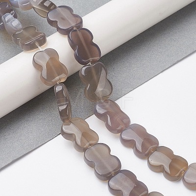 Natural Grey Agate Beads Strands G-K359-D03-01-1