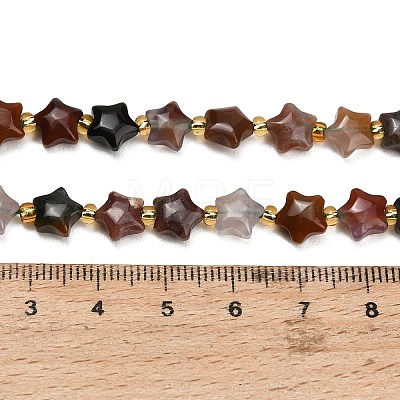 Natural Indian Agate Beads Strands G-Z080-A27-8mm-1