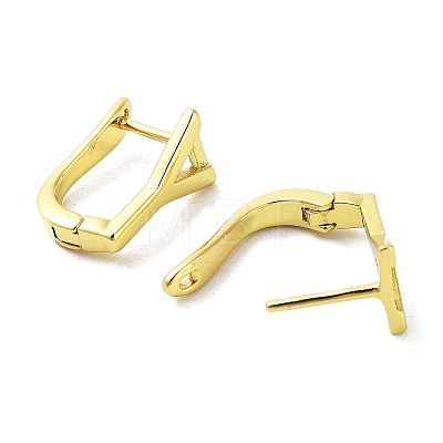 Brass Letter Stud Earrings for Women EJEW-A038-01Y-G-1
