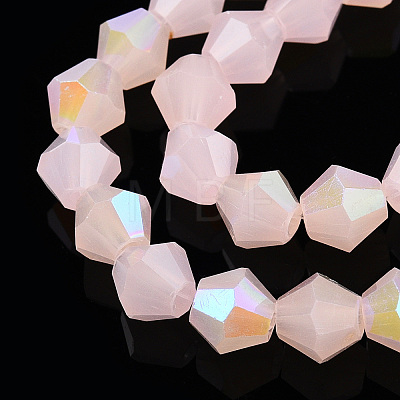Imitation Jade Electroplate Glass Beads Strands EGLA-A039-J6mm-L07-1