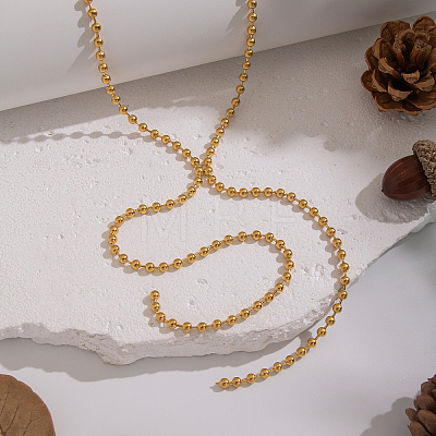304 Stainless Steel Ball Chain Y-shaped Tassel Necklaces for Women YG1121-1