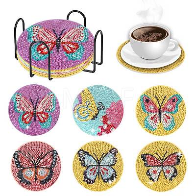 DIY Diamond Painting Coaster Kits DIAM-PW0009-16-1