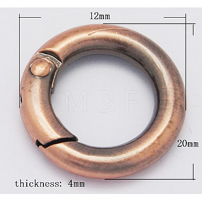 Alloy Spring Gate Rings X-PALLOY-H245-R-1