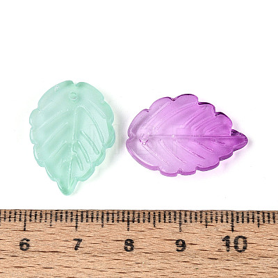 Two Tone Transparent Glass Pendants GLAA-N060-02-1