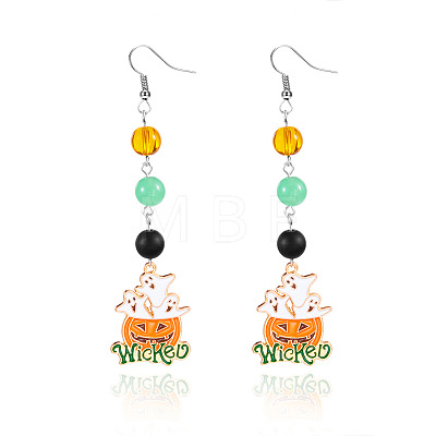 Alloy Enamel Dangle Earrings FS-WGFB6AD-04-1