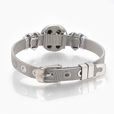 Alloy Rhinestone Snap Cord Bracelet Making BJEW-S136-02-1