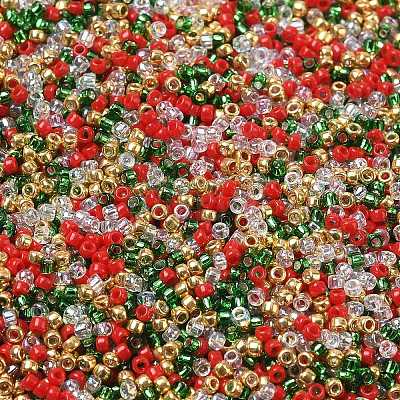 4 Colors 15/0 Christmas TOHO Round  Seed Beads SEED-X0058-30-1
