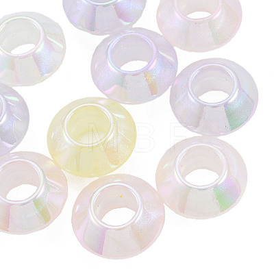 Electroplate Acrylic European Beads OACR-N010-069-1