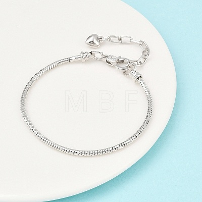 Brass European Style Bracelets for Jewelry Making KK-R031-06-1