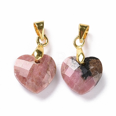 Natural Rhodonite Pendants G-C023-07D-1
