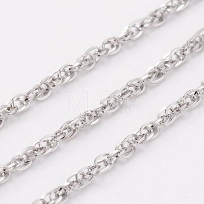 Tarnish Resistant 304 Stainless Steel Rope Chains CHS-H007-22P-1