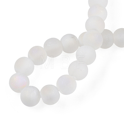 Transparent Frosted Glass Bead Strands LS-GLAA-T032-T8mm-MB13-1