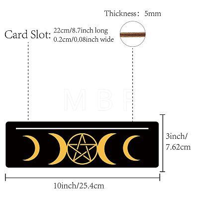 Carved Wooden Tarot Card Stand Holder DIY-WH0356-010-1