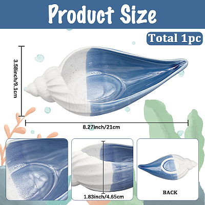Ocean Themed Ceramic Jewelry Plate AJEW-WH20064-37A-1