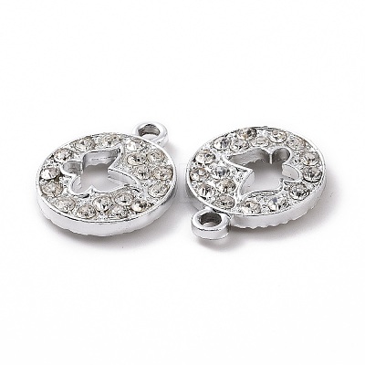 Alloy Crystal Rhinestone Pendants ALRI-C008-30P-1