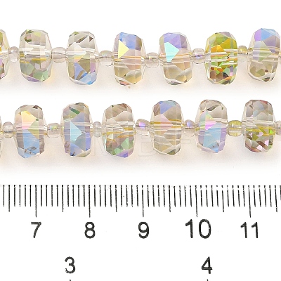 Transparent Electroplate Glass Beads Strands EGLA-P062-01A-HR05-1