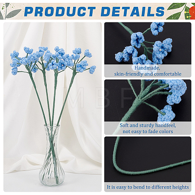 Cotton Knitting Artificial Gypsophila Flower AJEW-WH0314-414A-1