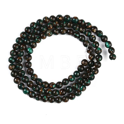 Assembled Natural Malachite & Bronzite Beads Strands G-A230-D02-01-1