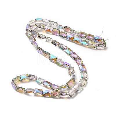 Transparent Electroplate Glass Beads Strands EGLA-E030-01L-01-1