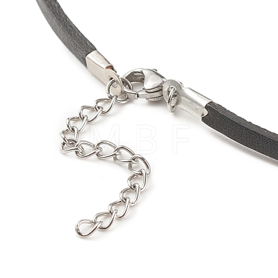 DIY Leather Choker Cord Necklace Making NJEW-JN03822-1
