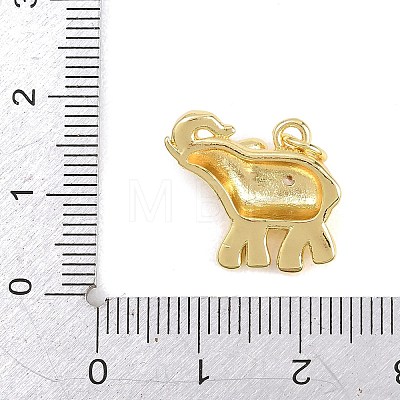 Brass Micro Pave Clear Cubic Zirconia Pendants KK-H273-48G-03-1