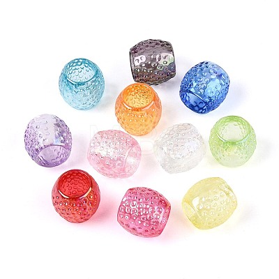 UV Plating Transparent Acrylic European Beads TACR-T029-08M-1