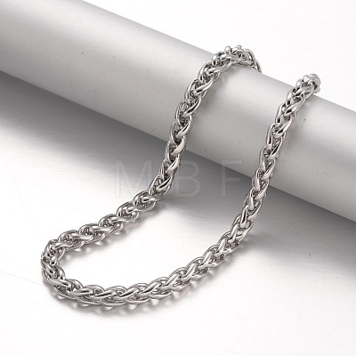 304 Stainless Steel Wheat Chain Bracelets BJEW-F215-07-P-1