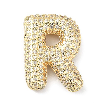 Rack Plating Brass Micro Pave Cubic Zirconia Pendants KK-Q790-01R-G-1