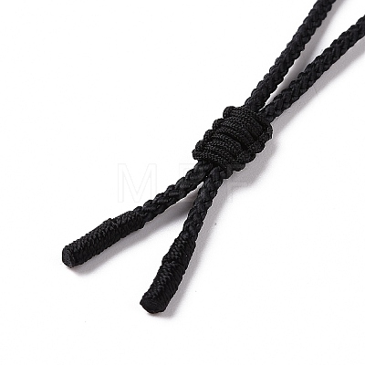 Natural Tiger Eye Triskele/Triskelion Pendant Necklace with Nylon Cord for Women NJEW-E091-01C-1