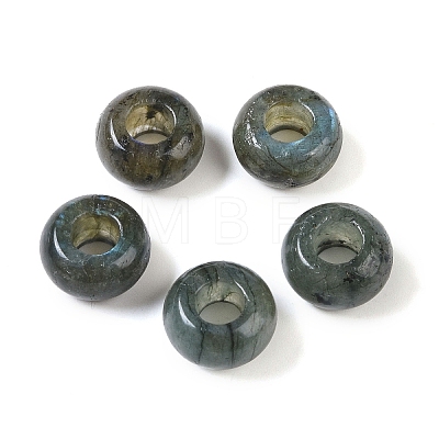 Natural Labradorite European Beads X-G-G740-14x8mm-37-1