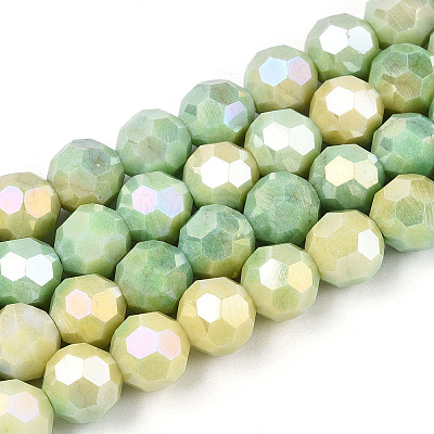 Anti-Tarnish Electroplate Glass Beads Strands EGLA-T021-8mm-15-12-1