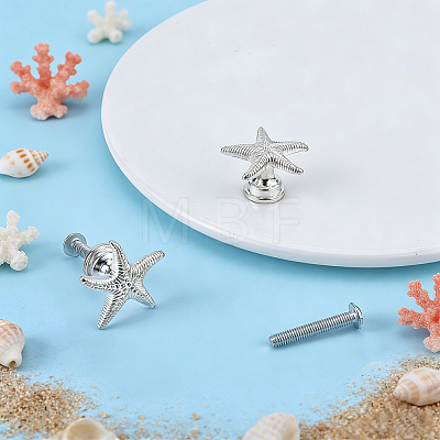 12 Bags Starfish Alloy Drawer Pull Handle AJEW-WR0003-49-1
