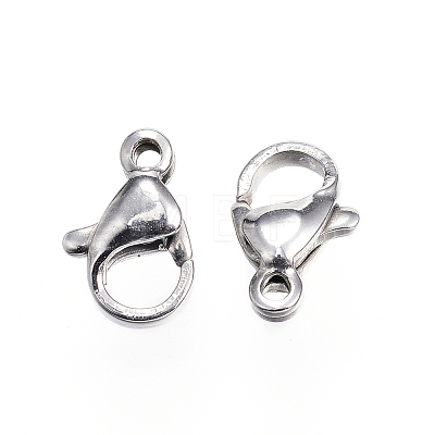 Tarnish Resistant 304 Stainless Steel Lobster Claw Clasps STAS-P097-A10-P-1