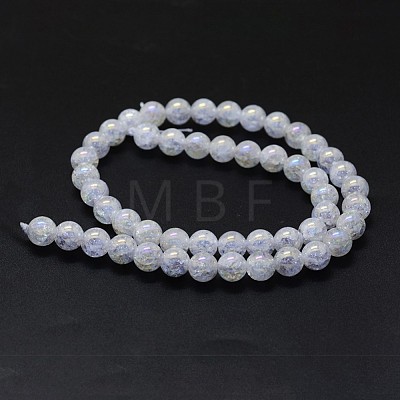 Electroplated Natural Crackle Quartz Crystal Beads Strands G-K285-08-12mm-1
