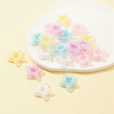 20Pcs 5 Colors Acrylic Beads SACR-FS0001-18-1