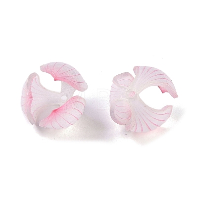 Simulation Lotus Shape Acrylic Bead Caps SACR-A008-02-1