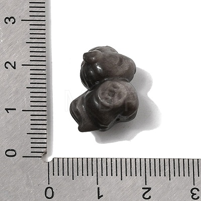 Natural Silver Sheen Obsidian Carved Beads G-L656-A01-01-1