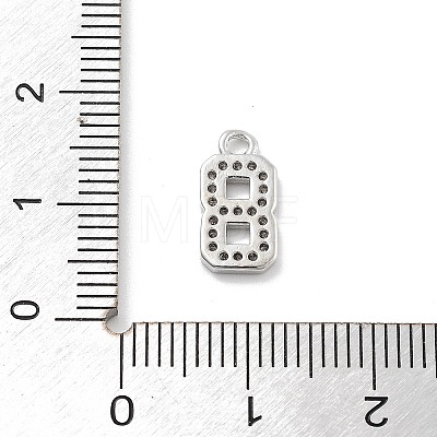 Brass Micro Pave Clear Cubic Zirconia Pendants ZIRC-I067-02I-1