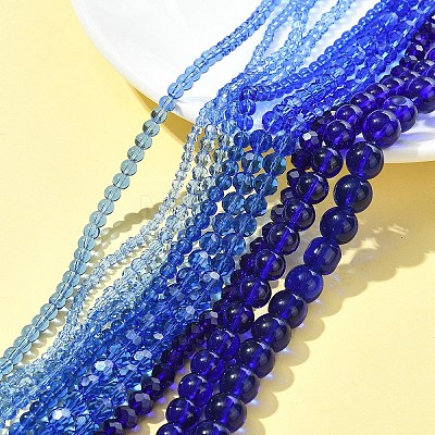 Electroplate Glass Beads Strands EGLA-FS0001-42D-1